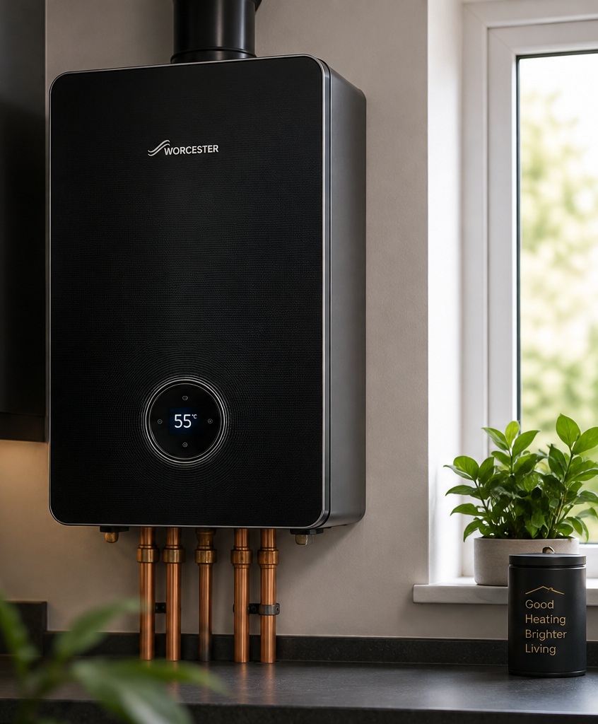 Modern Worcester boiler installed in a home